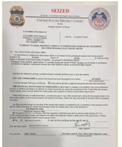 Ficha de adquisición por parte de EEUU