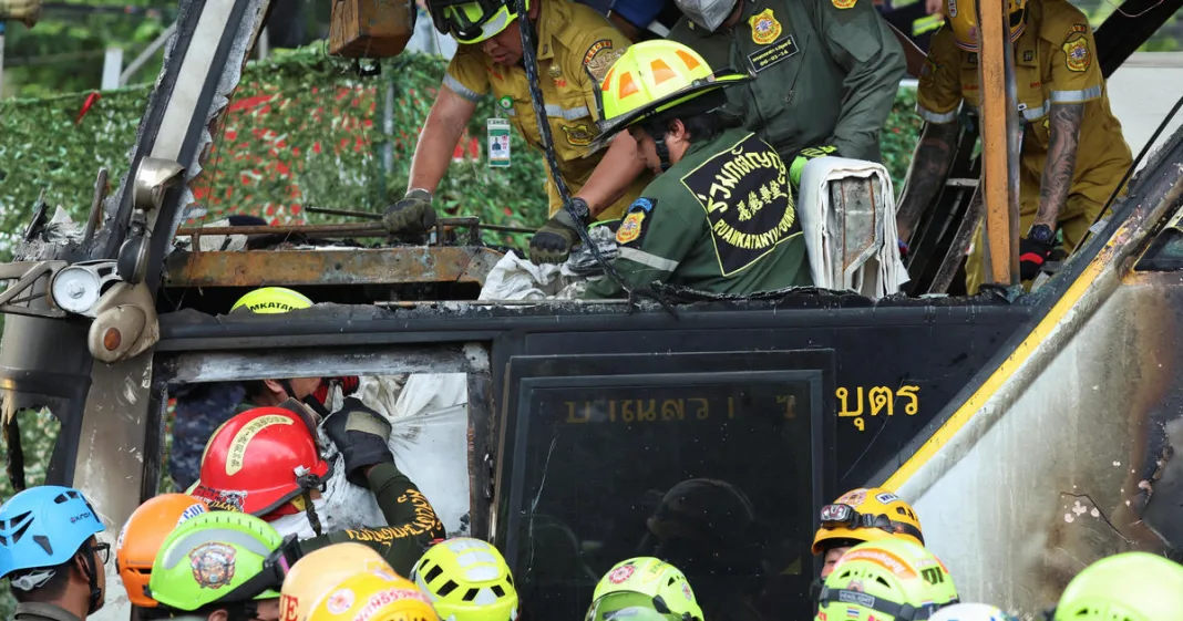 Tragedia en Tailandia: Incendio de autobús escolar deja múltiples víctimas