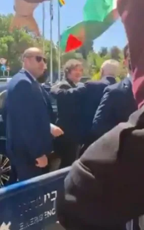 Ataque frustrado: un hombre intentó agredir a Milei en Jerusalén