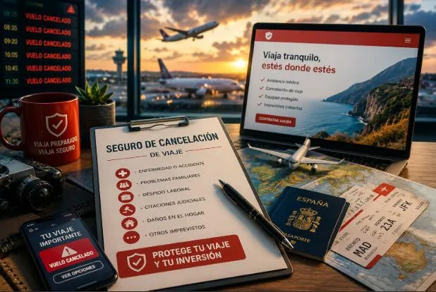 Seguro de cancelación de viaje: qué cubre y cuándo contratarlo