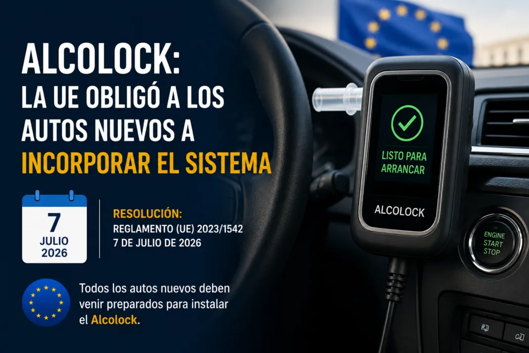 Alcolock: la UE obligó a los autos nuevos a incorporar el sistema